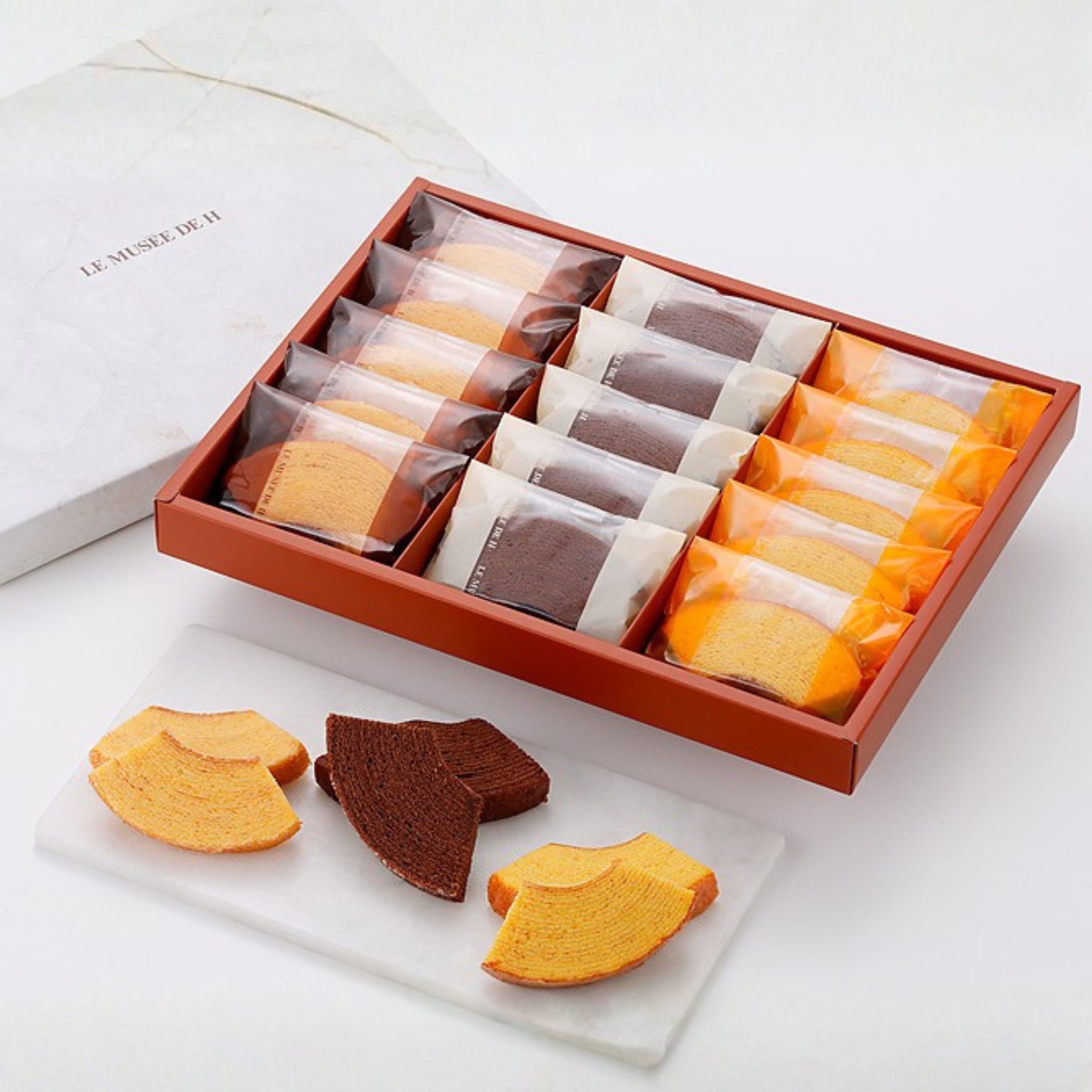 【ル ミュゼ ドゥ アッシュ】スライスバウムアソート 15個入｜大麦・黒・とみつ金時｜個包装・ギフト・手土産・法人対応