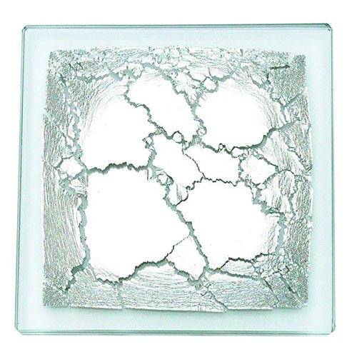 箔ガラスコースター 銀