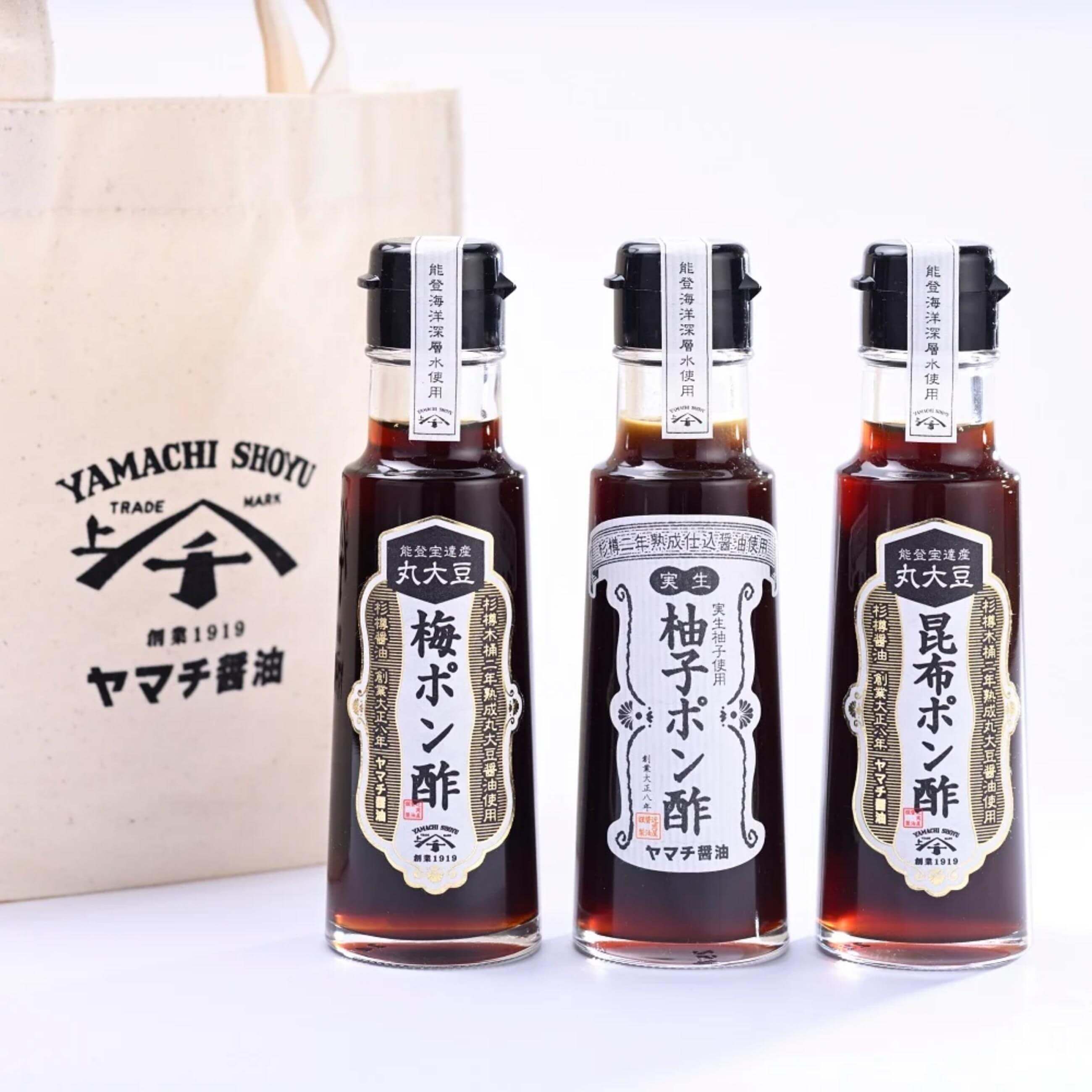 【ヤマチ醤油】能登杉樽仕込みポン酢セット