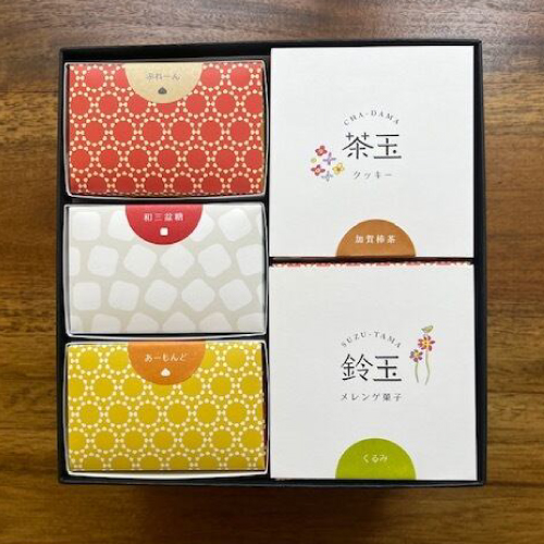 【ヨドガワ】ギフトBOX　鈴玉3箱・茶玉2箱